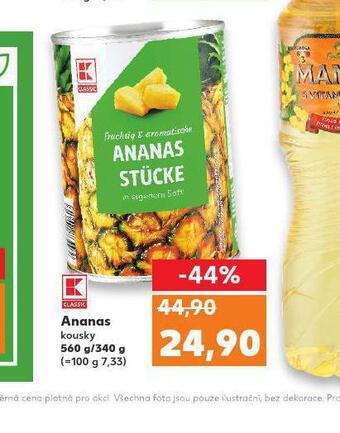 Kaufland Ananas kousky nabídka