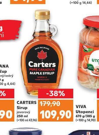 Kaufland Carters sirup nabídka