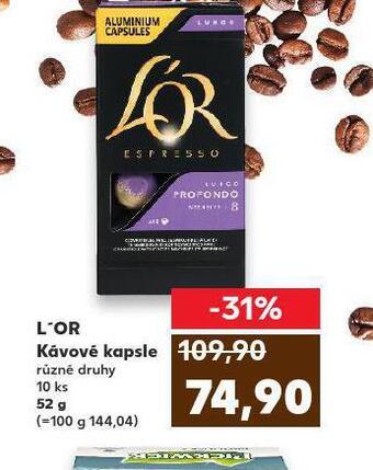 Kaufland L´or kávové kapsle nabídka