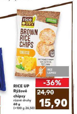 Kaufland Rice up rýžové chipsy nabídka