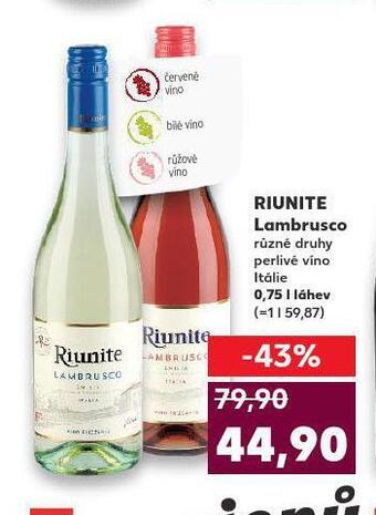 Kaufland Riunite lambrusco nabídka