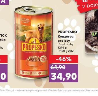 Kaufland Propesko konzerva pro psy nabídka
