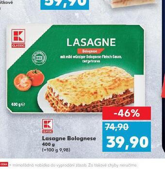 Kaufland Lasagne bolognese nabídka