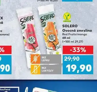 Kaufland Solero ovocná zmrzlina nabídka