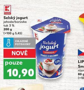 Kaufland Selský jogurt nabídka