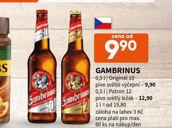 Terno Pivo gambrinus originál nabídka