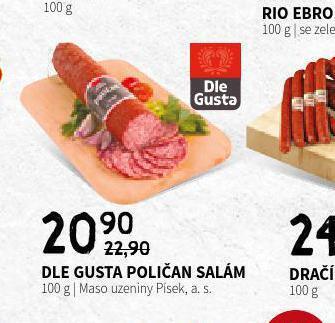 Terno Dle gusta poličan salám nabídka