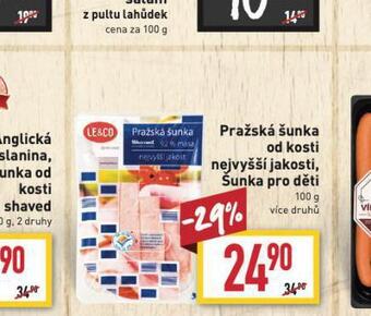 Billa Pražská šunka od kosti nabídka