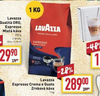 Billa Lavazza espresso crema e gusto zrnková káva nabídka