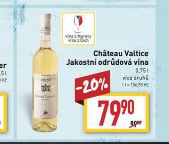 Billa Chateau valtice jakostní odrůdová vína nabídka