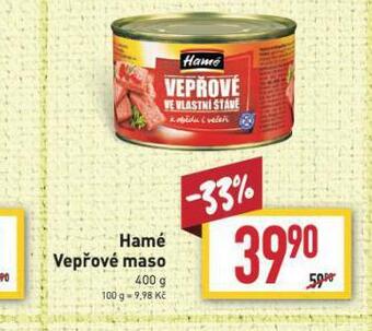 Billa Hamé vepřové maso nabídka
