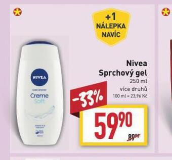 Billa Nivea sprchový gel nabídka