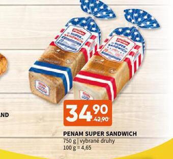 Terno Penam super sandwich nabídka