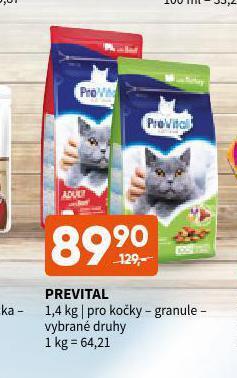 Terno Prevital granule pro kočky nabídka