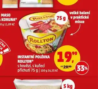 Penny Market Instantní polévka rollton nabídka