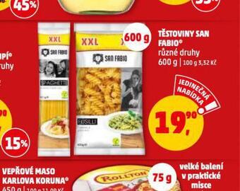 Penny Market Těstoviny san fabio nabídka