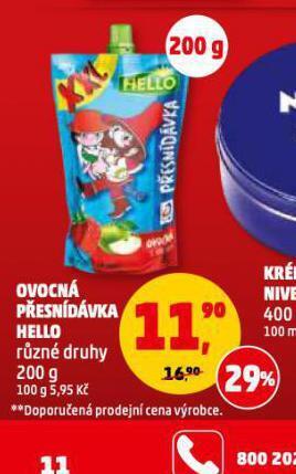Penny Market Hello ovocná přesnídávka nabídka