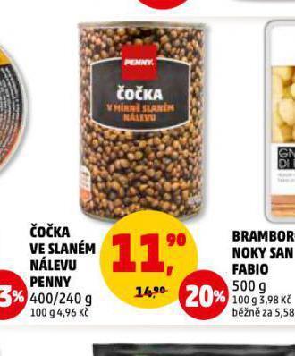 Penny Market Čočka ve slaném nálevu penny nabídka