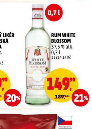 Penny Market Rum white blossom nabídka