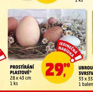 Penny Market Prostírání plastové nabídka