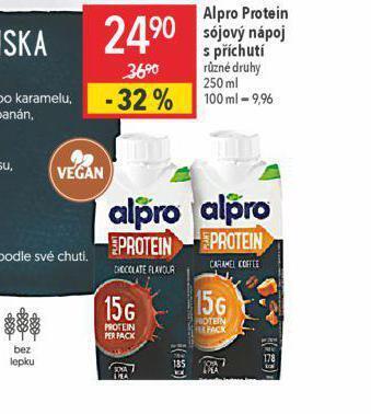 Globus Alpro protein sójový nápoj s příchutí nabídka