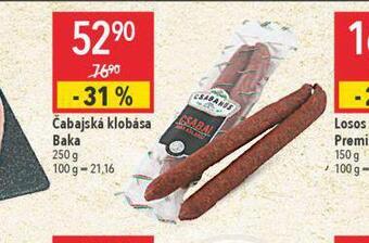 Globus Čabajská klobása baka nabídka