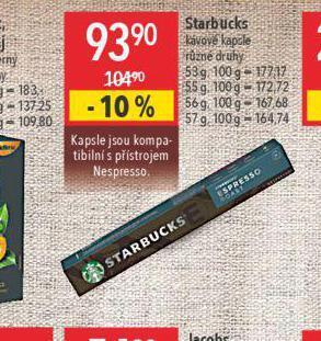 Globus Starbucks nabídka