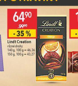 Globus Lindt creation nabídka