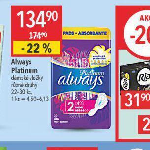 Globus Always platinum dámské vložky nabídka