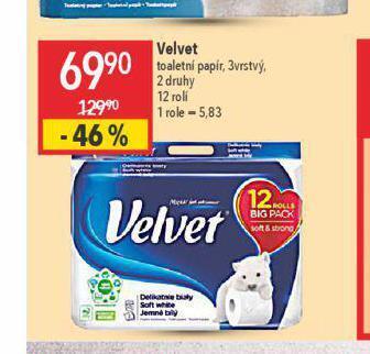 Globus Velvet toaletní papír nabídka