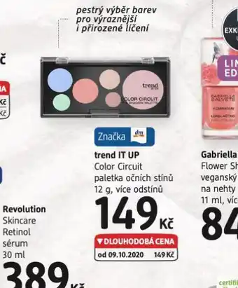 dm drogerie Trend it up color circuit paletka očních stínů nabídka