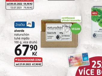 dm drogerie Alverde tuhé mýdlo nabídka