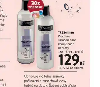 dm drogerie Tresemmé pro pure šampon, kondicioner nabídka