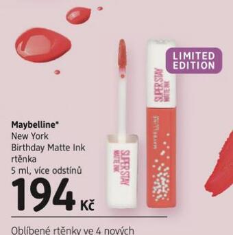 dm drogerie Maybelline new york rtěnka nabídka
