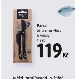 dm drogerie Parsa břitva na vlasy a vousy nabídka