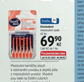 dm drogerie Dontodent mezizubní sada nabídka