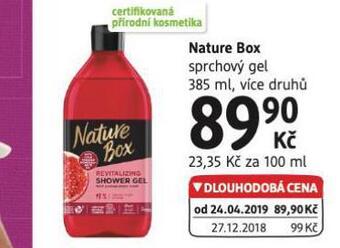 dm drogerie Nature box sprchový gel nabídka