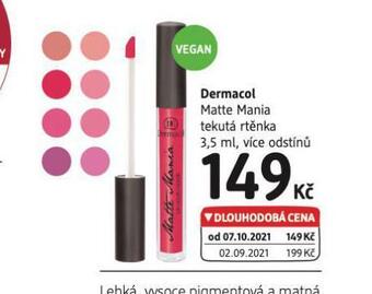 dm drogerie Dermacol tekutá rtěnka nabídka