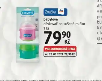 dm drogerie Babylove dávkovač na sušené mléko nabídka