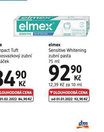 dm drogerie Elmex sensitive ústní voda nabídka