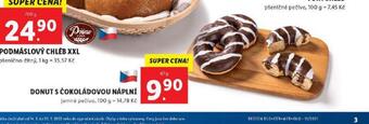 Lidl Donut s čokoládovou náplní nabídka