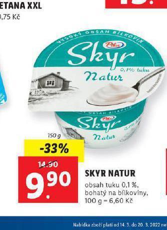 Lidl Skyr natur nabídka