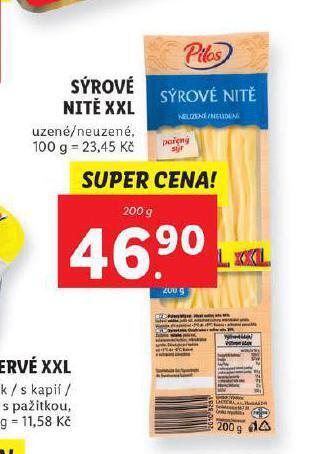 Lidl Sýrové nitě xxl nabídka