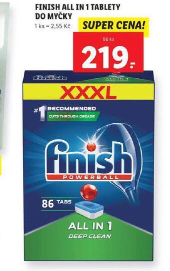 Lidl Finish all in 1 tablety do myčky nabídka
