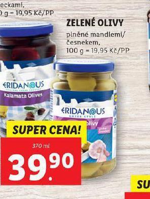 Lidl Zelené olivy nabídka