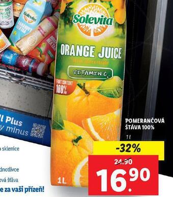 Lidl Pomerančová šťáva nabídka