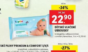 Lupilu dětské vlhčené ubrousky