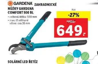 Lidl Zahradnické nůžky gardena comfort 500 bl nabídka