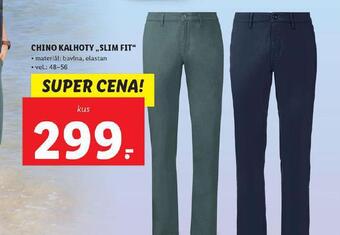Lidl Chino kalhoty slim fit nabídka