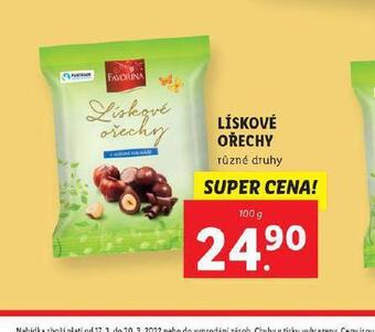 Lidl Lískové ořechy nabídka